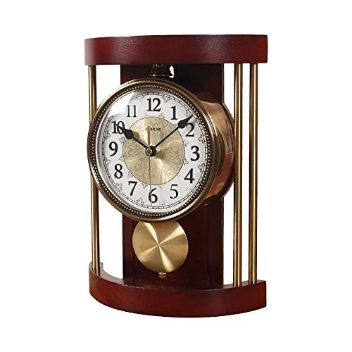 JRZTC Taiwan Clock Wall Clock Pendulum Clock Nordic Vintage Solid Wood Clock Digital Clock Living Room Creative Desk Decoration Gifts Suitable for Living Room Decoration Bedsid steampunk buy now online