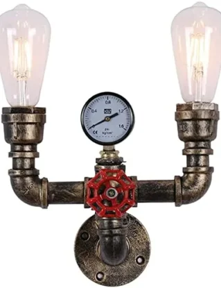 Industrial Wall Lights 2 Flame Vintage Steampunk Metal Water Pipe Wall Lamps Restaurant Bar Sconce Mounted Lights Wall Mount Lamp Lighting Fixtures Edison Industrial Vintage Modern Create for Warehous steampunk buy now online