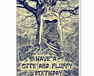 Gothic Girl Birthday Card, Graphic Novel Style Birthday Card, Goth Birthday Card, Alternative Birthday Card. steampunk buy now online