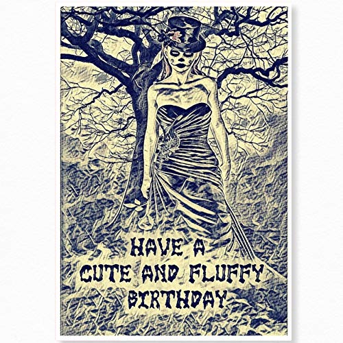 Gothic Girl Birthday Card, Graphic Novel Style Birthday Card, Goth Birthday Card, Alternative Birthday Card. steampunk buy now online