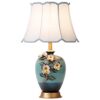 SDFDSSR Ceramic Table Lamps 3D Carved Enamel Crafts Desk Luxury Modern Contemporary Fabric For Foyer Living Room Office Creative Bed Room Hotel Chinese Table Light steampunk buy now online