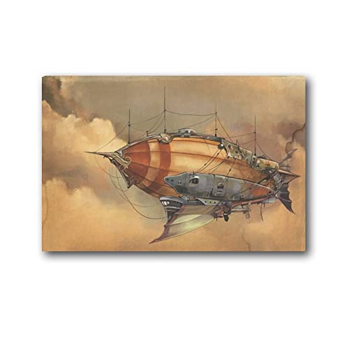 Zeppelin Steampunk Poster Home Decor Poster Wall Art Hanging Picture Print Decorative Painting Posters 12x18inch(30x45cm) steampunk buy now online