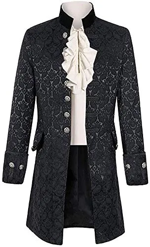 Imily Bela Men's Steampunk Jacket Gothic Medieval Tailcoat Coat Victorian Renaissance Costume Tuxedo, 2 Black, M steampunk buy now online