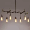 Raelf Industrial Wind Retro 7 Chandelier Steampunk Water Pipe Chandelier - Hanging Lantern Vintage Water Pipe Chandelier E27 Creative Restaurant Light Bar Table Cafe Water Pipe Chandelier Accessories steampunk buy now online