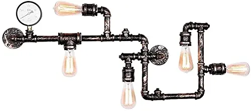 NZDY Vintage Industrial Wall Lamp Steampunk Retro Creative Bedroom Bar Restaurant Decoration Lighting 5 Lights Wall Lamp,C steampunk buy now online