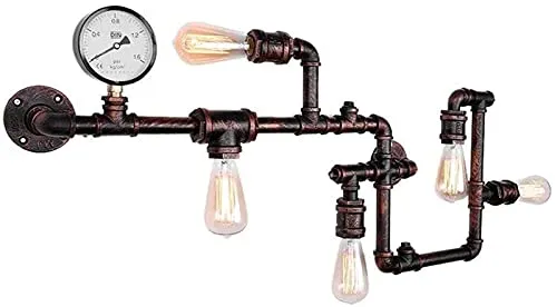 NZDY Vintage Industrial Wall Lamp Steampunk Retro Creative Bedroom Bar Restaurant Decoration Lighting 5 Lights Wall Lamp,B steampunk buy now online