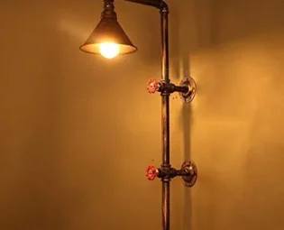 NZDY Bracket Light Minimalist Style Metal Bracket Lighting Water Pipe Metal Wall Lamp Rust Color, Retro Industrial Wind Steampunk Bracket Light 1 Light, for Bedroom Restaurant Living Room Hotel Stain steampunk buy now online