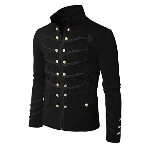 Mens Pirate Long Sleeve Shirt Mens Gothic Steampunk Shirt Sweatshirt Long Sleeve Button Down Collar Casual Shirts Renaissance Victorian Steampunk Viking Tops Black steampunk buy now online