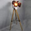 Floor Lamp Industrial Retro Steampunk Searchlight Height Adjustable Rotatable Shade E27 Single Head Black Wrought Iron Do The Old Wooden Tripod Standing Lamp with Foot Switch for Living Room Bedroom steampunk buy now online