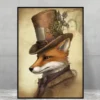 Steampunk Fox | Mixed Media style print | Poster | Print | Home art | Steampunk | Animal art by JAMArtPrints steampunk buy now online