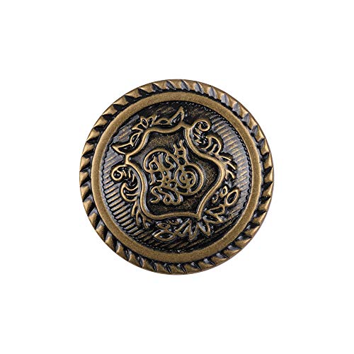 12PCS Antique Bronze Pattern Engraved Metal Buttons for Blazer Coat Suit 25mm steampunk buy now online