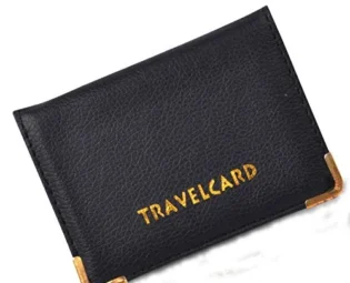 Unisex Soft Leather Travel Card Bus Pass Holder Credit Card ID Card Wallet Cover Case Holder by REAL ACCESSORIES Plain/Polka Dot Bus Pass Holder (Black) steampunk buy now online