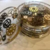 Coaster Set | Steam Punk Coasters | Gold | Silver | Christmas Gift | Cogs Gears by AroundTheHomeUK steampunk buy now online