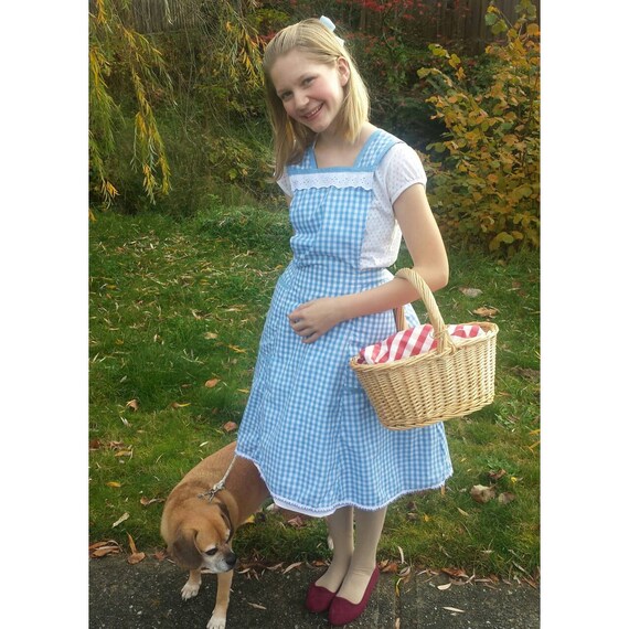 Upcycled Steampunk Clothing - Dorothy Costume - Wizard of Oz, Upcycled Blue Gingham Apron, Youth/Ladies S/XS by enduredesigns steampunk buy now online