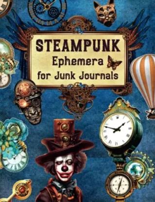 Steampunk Ephemera For Junk Journals: A Beautiful Collection of Uniques Cutouts, Perfect For Scrapbooking, Collage Art, Decoupage, Mixed Media Projects, and More (My Ephemera Shelf) steampunk buy now online