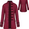 Sangdut Halloween Costume Tailcoat Coat for Kids, Boys Steampunk Gothic Medieval Jacket, Junior Victorian Renaissance Pirate Viking Cloak Uniform Tuxedo Cosplay Retro Clothing for Children(Red,S) steampunk buy now online