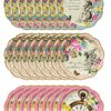 Talking Tables Pack of 24 Alice in Wonderland Themed Disposable Paper Plates | Supplies for Mad Hatter Tea Party, Birthday, Baby Shower, Mother's Day, Multicolor, 18 centimeters steampunk buy now online