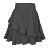 AMhomely Boho Skirts Clearance Ladies Chic Solid Color Dress High Waist Ruffles Irregular Wrinkles Design Skirt Womens Mini Skirt Bohemian Mini Ruffle A Line Mid Skirt steampunk buy now online