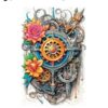 Steampunk Flowers: A Blooming Coloring Book of Retro-Futuristic Botanicals: A Mindful and Imaginative Gift for Promoting Stress Relief and Creativity (Simply Steampunk) steampunk buy now online