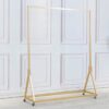WFDERAN Modern Simple Heavy Duty Metal Rolling Clothing Garment Rack with Wheel,Creative Commercial Wedding Dress Display Shelf,Single Rod Floor-Standing Clothes Hangers (Gold without Wood, 47.2" L) steampunk buy now online