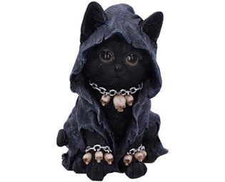Nemesis Now Feline Cloaked Grim Reaper Cat Figurine, Polyresin, Black, 16cm steampunk buy now online