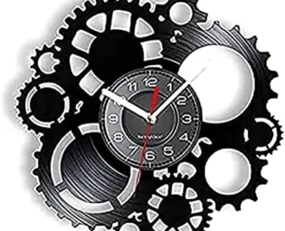 OSNO Silent Non Ticking Wall Clock Silent Round Wall Clock Steampunk Gear Home Bar Crafts Mechanical Gear Old Factory Retro Album Clockwork Clock steampunk buy now online