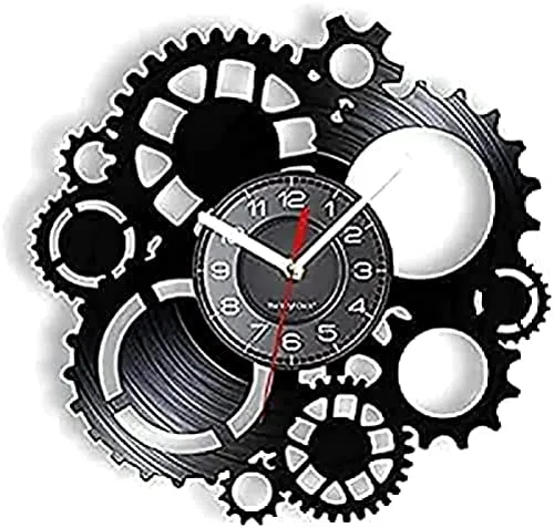 OSNO Silent Non Ticking Wall Clock Silent Round Wall Clock Steampunk Gear Home Bar Crafts Mechanical Gear Old Factory Retro Album Clockwork Clock steampunk buy now online