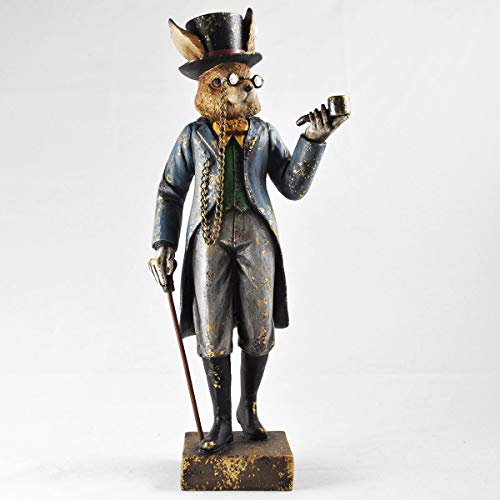 Fiesta Studios Rabbit with Pipe Statue Vintage Clothing Style Unique Novelty Decor Steampunk Fantasy Dapper Animals H28cm steampunk buy now online