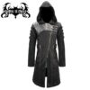 Black 'Creed' Hooded Coat Long Coat Gothic Jacket- Handmade by GothicandMorestore steampunk buy now online