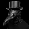 Plague doctor Mask Hat Plague Mask Faux Leather bird mask Jackdaw Steampunk Masquerade Mask halloween costume mask with beak by Steampunk07 steampunk buy now online