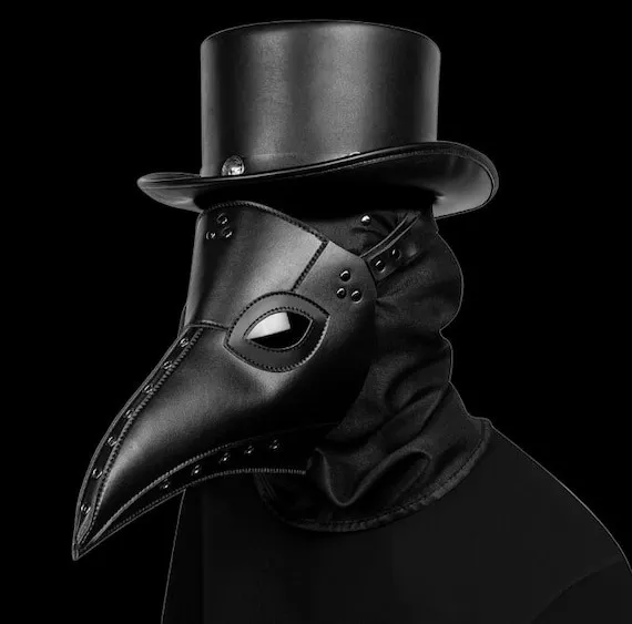 Plague doctor Mask Hat Plague Mask Faux Leather bird mask Jackdaw Steampunk Masquerade Mask halloween costume mask with beak by Steampunk07 steampunk buy now online