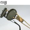 Steampunk sunglasses men, Le Club 1502 53 NLOR, Vintage 90s unique black & gold oval sunglasses women NOS by CarettaVintageCo steampunk buy now online