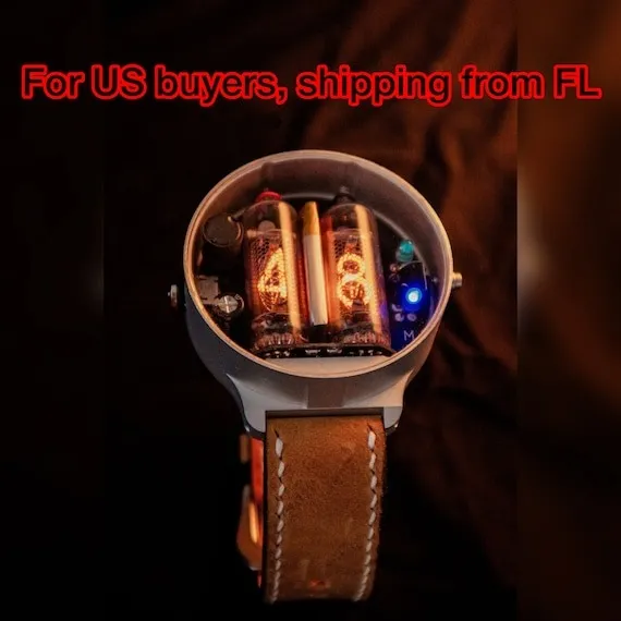 Nixie Tube Watch IN16 Steampunk. UPS Fast Shipping Worldwide! by PoltavaWorkshop steampunk buy now online