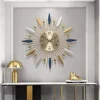 Spacmirrors Mid Century Modern Clock 24'' Starburst Wall Clock, Battery Operated Quartz Movement, Large Decorative Wall Clocks for Living Room,Office steampunk buy now online