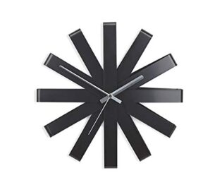 Modern Wall Clock, Battery Operated Quartz Movement, Silent Non Ticking Wall Clocks, Black steampunk buy now online