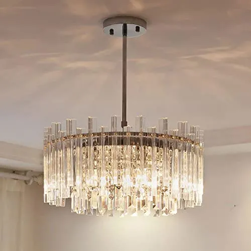 LBSWYH Round Crystal Hanging Light Modern Light Luxury Pendant Light Fixtures, 5-Light E14 Gold Ceiling Fixture Hanging Lamp for Dining Room Living Room Bedroom steampunk buy now online