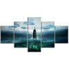 KUXUAN 5 Panel Canvas Wall Art Print 5 Canvas Art 5 Pieces Hd Fantasy Art Steampunk Style Pictures Bioshock the Collection Video Game Poster Canvas Painting for Wall Decor,with Frames,150 * 80CM steampunk buy now online