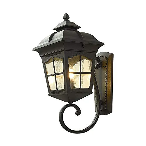 JORAsa Victoria Exterior Wall Lantern Lamp Black Metal Outdoor Fixtures Waterproof Wall Mounted Porch Lights Edison Industrial E27 Outside House Sconce Lighting for Garage Doorway Garden steampunk buy now online