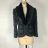 Vintage black light blazer jacket with removable faux fur collar size 12 by TreasureQuestAlley steampunk buy now online