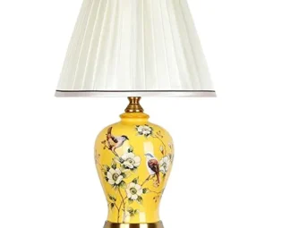 YHQSYKS American Country Bedroom Bedside Lamp Flower And Bird Painting Glazed Ceramic Table Lamp Large Oriental Porcelain Table Lamp Foe Living Room Corner Table Desktop Lamp steampunk buy now online