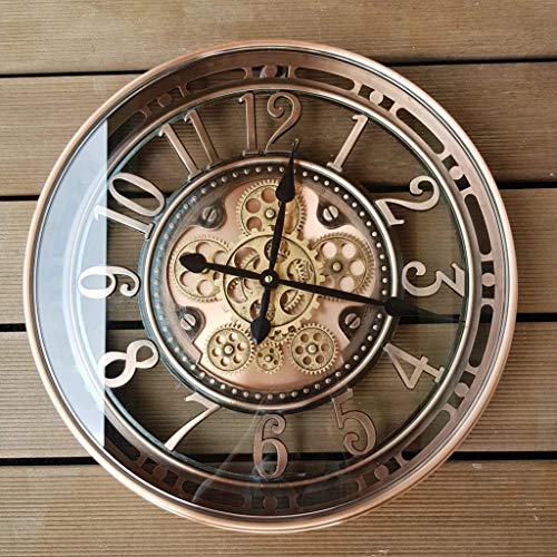 INFINITY TIME Real Moving Gears Modern, 21 Inch Industrial Steampunk Large Big Metal Gold Wall Clock for Living Room Decor, Office, ,Antique Bronze Copper,Arabic Numerals steampunk buy now online
