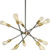 Nautical Replica Hub 10-Light Gold & Black Unique Modern Linear Chandelier Pendant Light steampunk buy now online