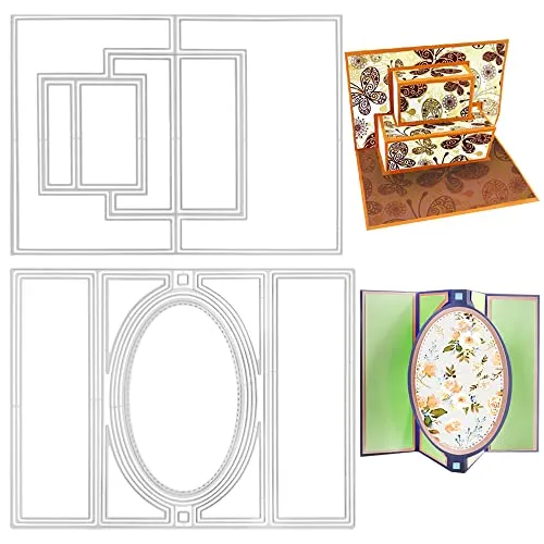 2Pcs 3D Cutting Dies for Card Making, AIFUDA Pop-Up Metal Cutting Dies Rectangular Shaped Box Dies Cut for DIY Photo Album Paper Scrapbook Crafting Decoration steampunk buy now online