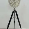 Nautical Replica Hub Wooden Tripod Floor Clock With Wooden Stand and Inside Beautiful 3 Small Clock For Living Room Corner Standing Clock Steampunk Floor Standing Decorative Clock steampunk buy now online