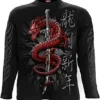 Spiral - Oriental Dragon - Longsleeve T-Shirt Black - M steampunk buy now online