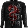 Spiral - Oriental Dragon - Longsleeve T-Shirt Black - M steampunk buy now online