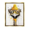Stupell Industries Yellow Steampunk Emu Framed Floater Canvas Wall Art by Karen Smith steampunk buy now online