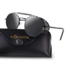GQUEEN Retro Polarised Round Steampunk Sunglasses Circle for Men Women UV400 Protection steampunk buy now online