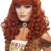 Smiffys Women's Long and Curly Auburn Wig with Bangs, One Size, Steampunk Wig, 5020570357552 steampunk buy now online