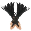Women's Feather Lace Long Gloves Black Lace Fingerless Gloves Halloween Costume Party Gloves Opera Cosplay Costume Accessories steampunk buy now online